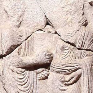 Stele funeraria dei Pettii con scena di matrimonio (particolare)