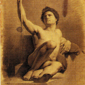 Alfonso Chierici - Nudo con asta seduto