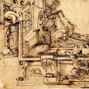 Anonimo (XVIII secolo) - Decorazione di angolo di soffitto