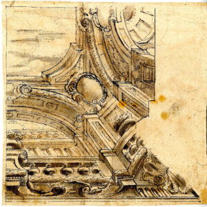 Anonimo (XVIII secolo) - Due motivi decorativi per soffitto