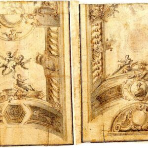 Anonimo (XVIII secolo) - Quattro motivi di angoli di soffitti