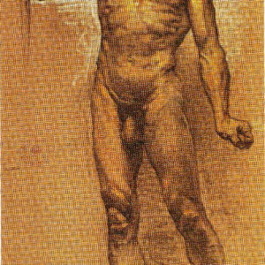 Augusto Mussini - Nudo virile dal Doriforo di Policleto