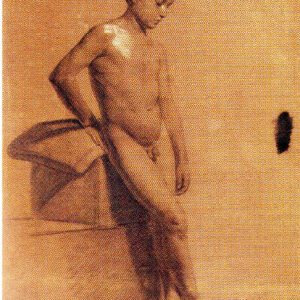 Domenico Pellizzi - Nudo di bambino appoggiato ad una base e cuscino