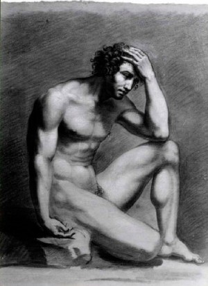 Prospero Minghetti – Studio di nudo