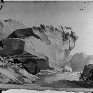 Prospero Minghetti - Studio di rocce e vegetazione